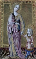 欧洲12-19世纪油画五_FRANCESCO di Giorgio Martini  -Saint Dorothy and the Infant Christ